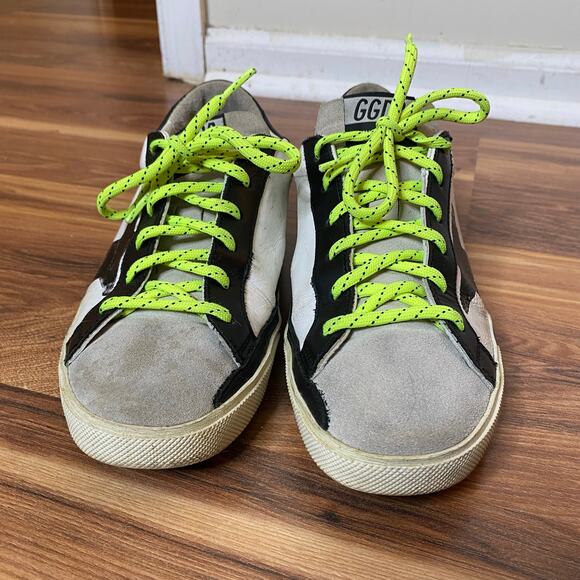 GOLDEN GOOSE Superstar Scribble White Leather Skateboard Sneaker Shoes Size US 8 - Picture 2 of 16